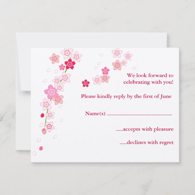 Cherry Blossom UAWG RSVP Karte (Vorderseite)
