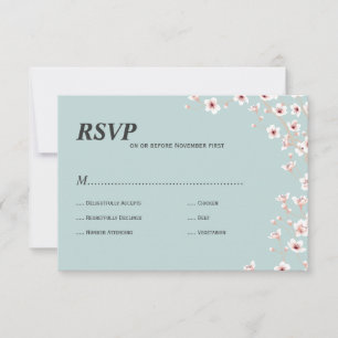 Cherry Blossom uAwg RSVP Karte
