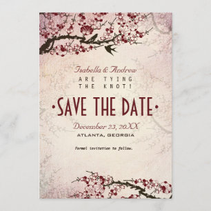 Cherry Blossom und Love Birds Save the Date