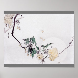 Cherry Blossom und Vollmond, Watanabe Seitei Poster