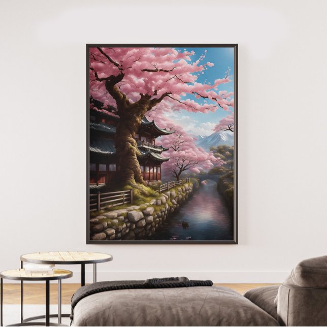 Cherry Blossom Ungerahmt Poster (poster wall, cherry blossom on posters, poster wall adhesive, poster wall art, cherry blossom poster)