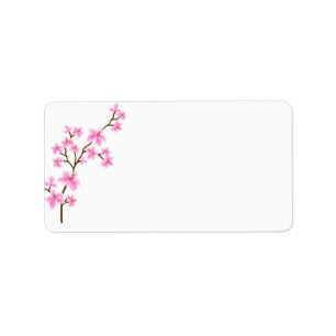Cherry Blossom Versandanschrift Adressaufkleber