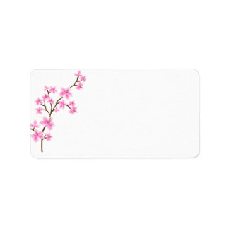 Cherry Blossom Versandanschrift Adressaufkleber