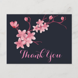 Cherry Blossom Vielen Dank Postkarte