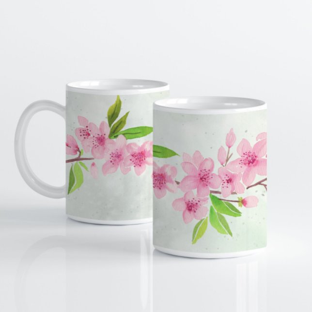 Cherry Blossom Wassercolor Kaffeetasse (Von Creator hochgeladen)