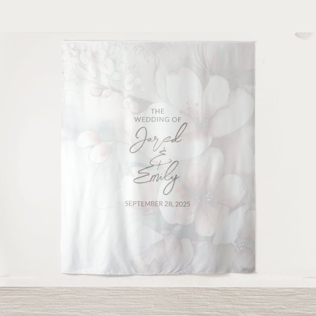 Cherry Blossom Wedding Background Wandteppich (Vorderseite)