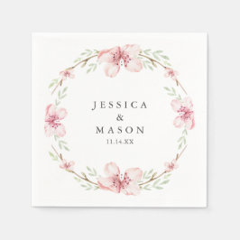 Cherry Blossom Wedding Cocktail Napkins Serviette