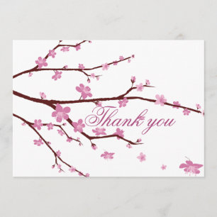Cherry Blossom Wedding danke Ihnen Karten