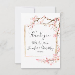Cherry Blossom Wedding Dankeskarte