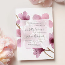 Cherry Blossom Wedding Einladung