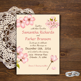 Cherry Blossom Wedding Einladung