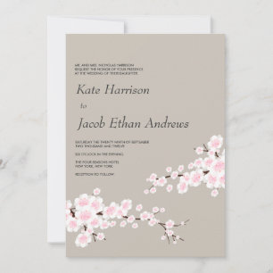 Cherry Blossom Wedding Einladung