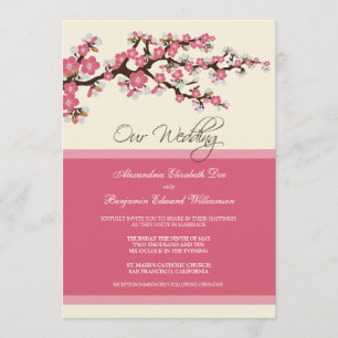 Cherry Blossom Wedding Invitation (pink) Einladung