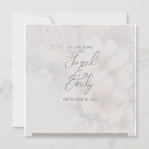 Cherry Blossom Wedding Invitation QR Code Einladung