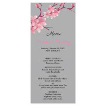 Cherry Blossom Wedding Menu