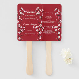 Cherry Blossom Wedding Program Fächer