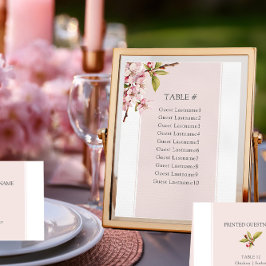 Cherry Blossom Wedding Table Cards