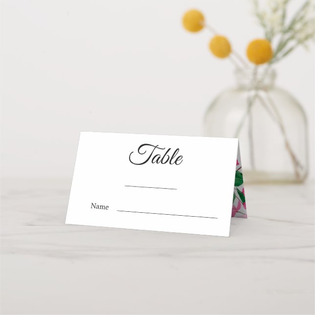 Cherry Blossom Wedding Table Platzkarte (Vorderseite)