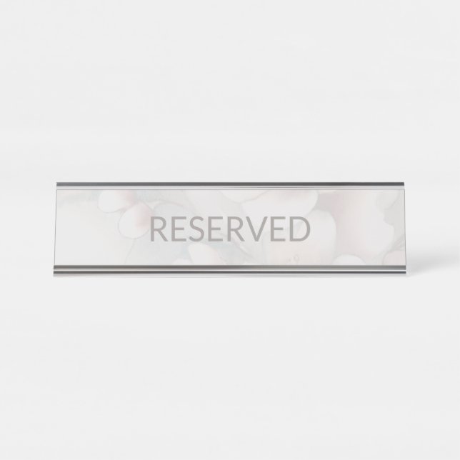 Cherry Blossom Wedding Tabletop Zeichen Schreibtischnamensplakette (Vorderseite )