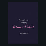 Cherry Blossom Wedding Willkommen Poster<br><div class="desc">Cherry Blossom</div>