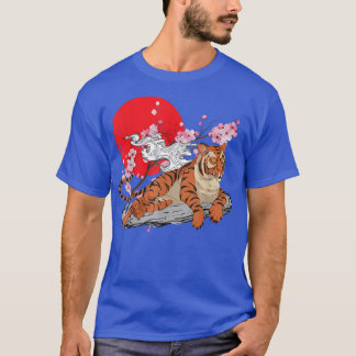 Cherry Blossom Wild Cat Animal Lover Sakura T-Shirt