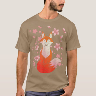Cherry Blossom Wildlife Forest Animal Lover Sakura T-Shirt