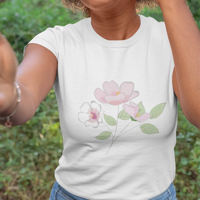 Cherry Blossom Women's Basic T - Shirt (Pretty cherry blossoms womens t shirt.)