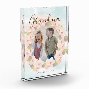 Cherry Blossom Wreath Oma Pink Fotoblock