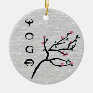 Cherry Blossom - Yoga-Dekoration Keramik Ornament