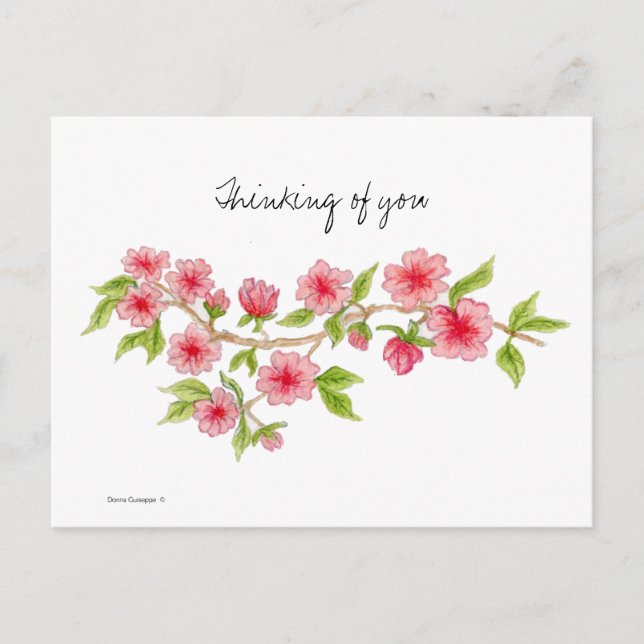 Cherry Blossom Zweigstelle Postkarte (Vorderseite)