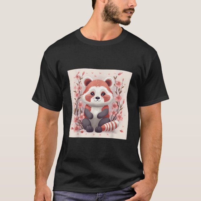 Cherry Blossoms And Red Pandas Perfect Pair For T-Shirt (Vorderseite)