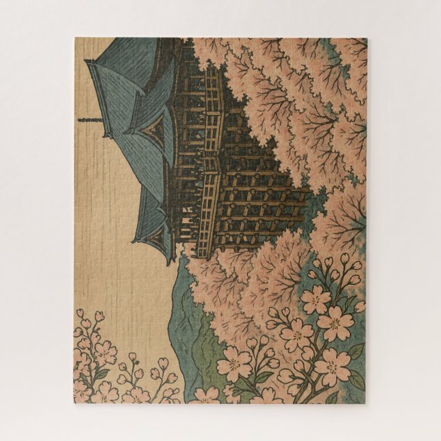Cherry Blossoms at Kiyomizu-dera Puzzle (Vertikal)