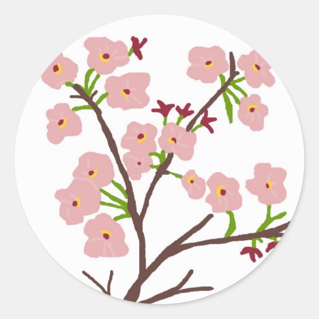 Cherry Blossoms Aufkleber (Vorderseite)