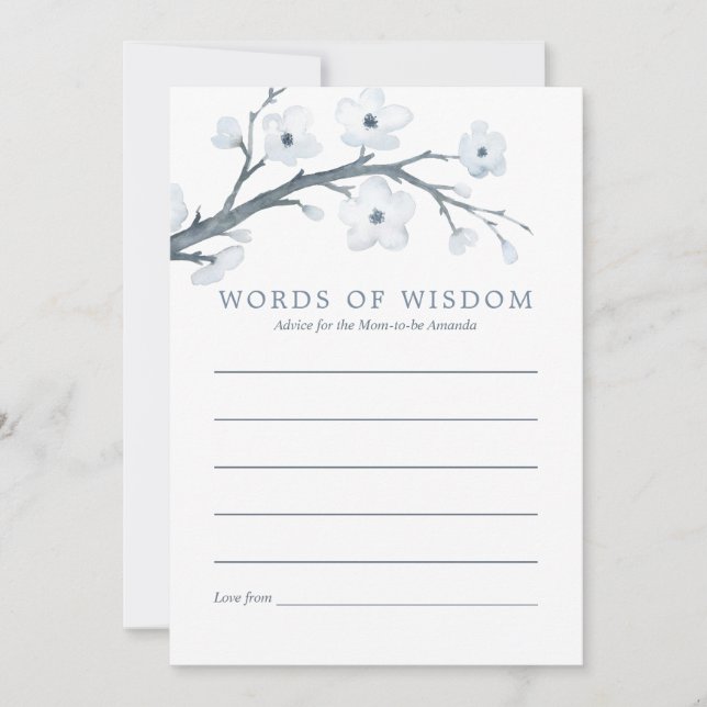 Cherry Blossoms Babyduschberatung für Mutter Einladung (Vorderseite)