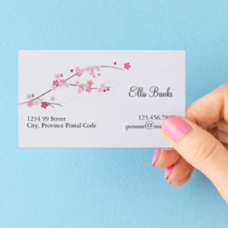 Cherry Blossoms Business Card Visitenkarte