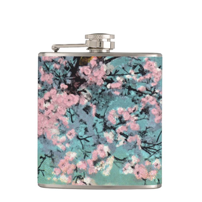 Cherry Blossoms Flask Flachmann (Vorderseite)