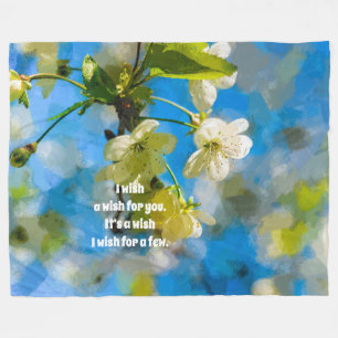 Cherry Blossoms Fleecedecke