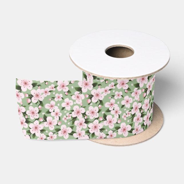 Cherry Blossoms floral Satinband (Spule)