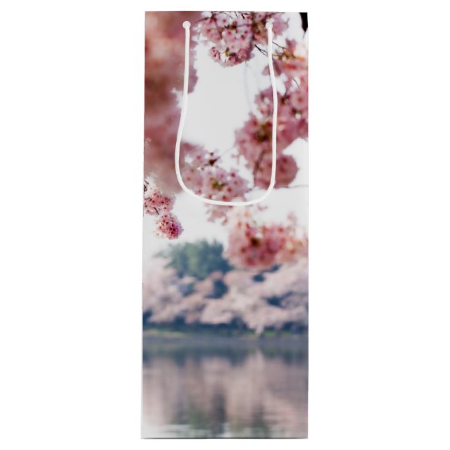 Cherry Blossoms Geschenktüte Für Weinflaschen (Vorderseite)