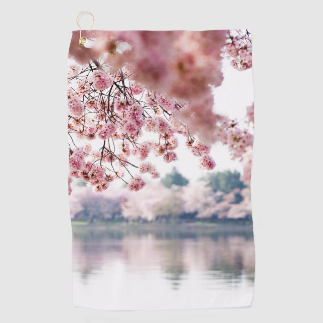 Cherry Blossoms Golfhandtuch (Vorderseite)