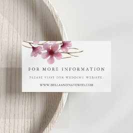 Cherry Blossoms Hochzeitswebsite Begleitkarte