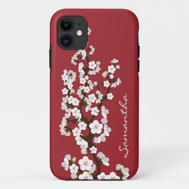 Cherry Blossoms iPhone 5 Case-Mate Fall (rot) Case-Mate iPhone Hülle (Rückseite)