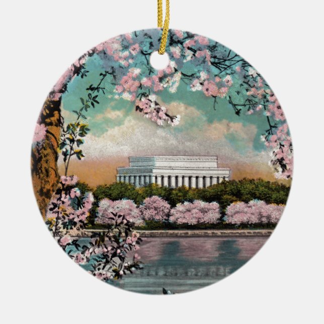 Cherry Blossoms Keramik Ornament (Vorne)
