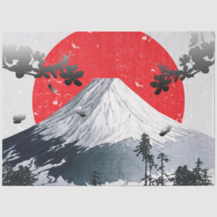 Cherry Blossoms Mount Fuji Japan Seidenpapier