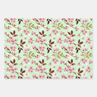 Cherry Blossoms Muster Geschenkpapier Set