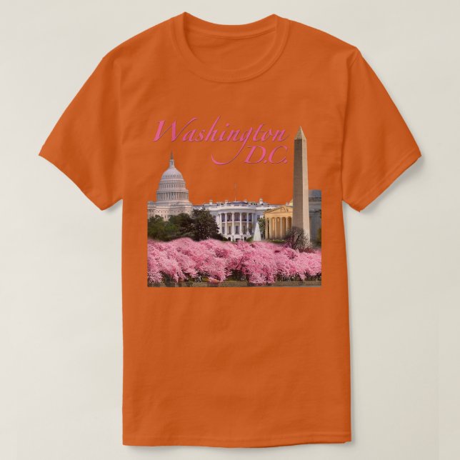 Cherry Blossoms Paradies The Washington DC Mall T-Shirt (Design vorne)