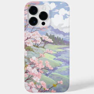 Cherry Blossoms Pastell Wasserfarbe Landschaft Case-Mate iPhone 14 Pro Max Hülle