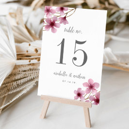Cherry Blossoms | PERSONALISIERTE TISCHNUMMER