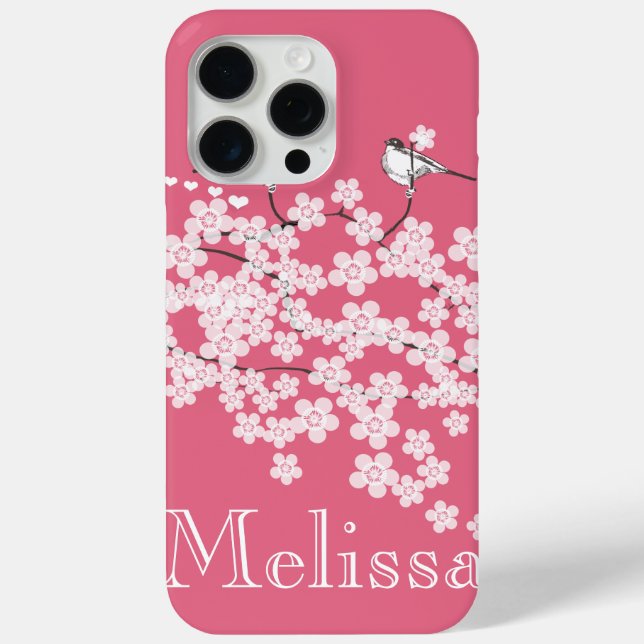 Cherry Blossoms Personalisierter iPhone-Fall Case-Mate iPhone Hülle (Rückseite)
