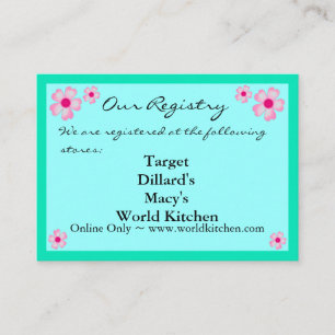 CHERRY BLOSSOMS Registry/RSVP Cards Begleitkarte